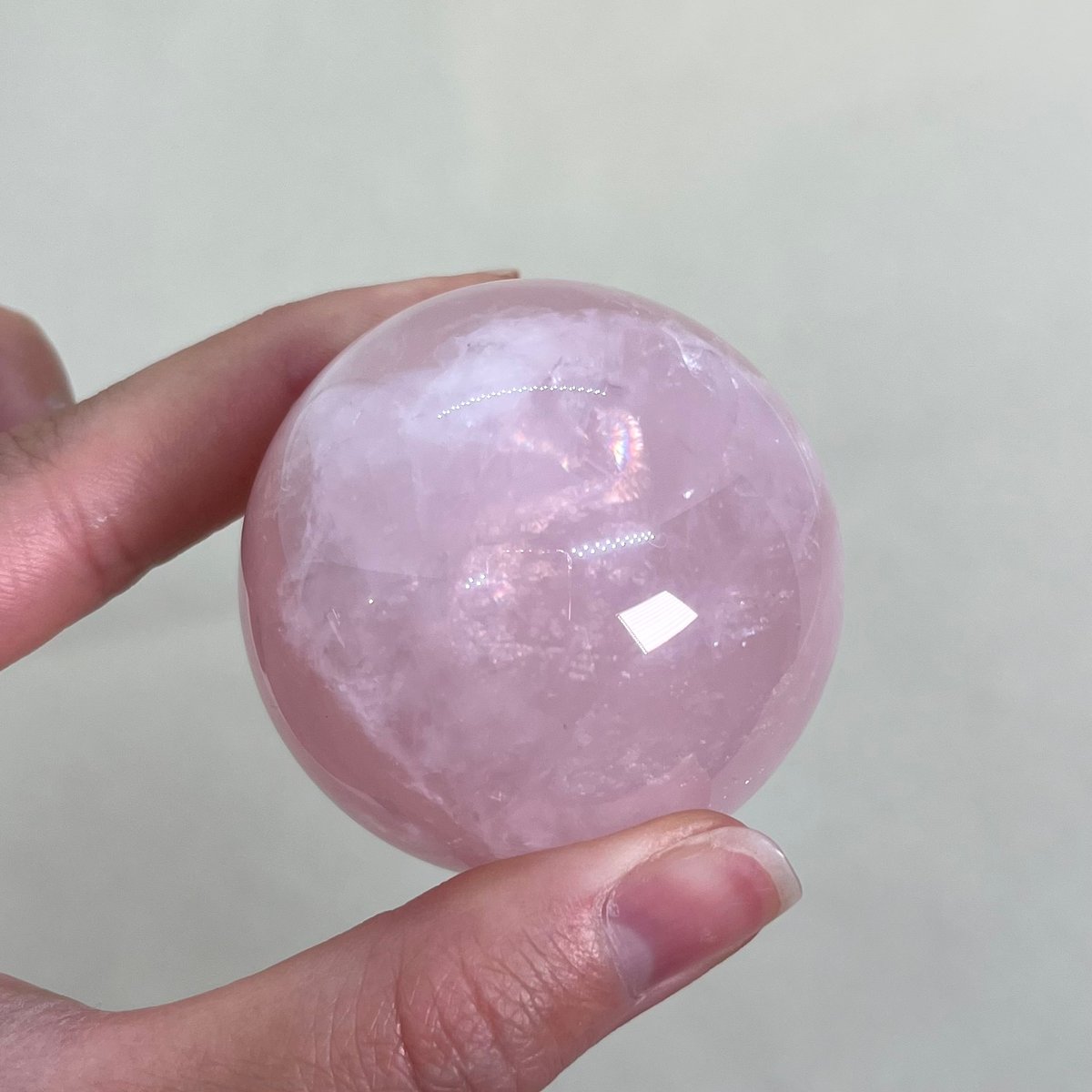 ラベンダーローズクォーツスフィアNo.2172 ローズクォーツスフィア