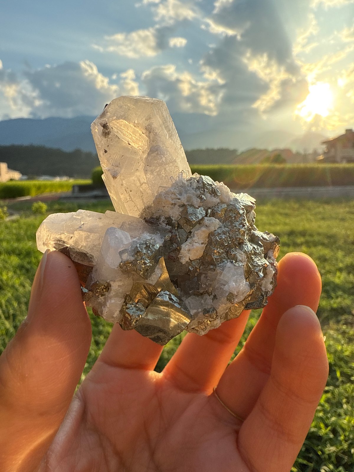 クォーツ パイライト ガレナ 3種共生クラスター クォーツ/ゴールデンパイライト/ガレナ Quartz/Pyrite/Galena | 叙景 jokei