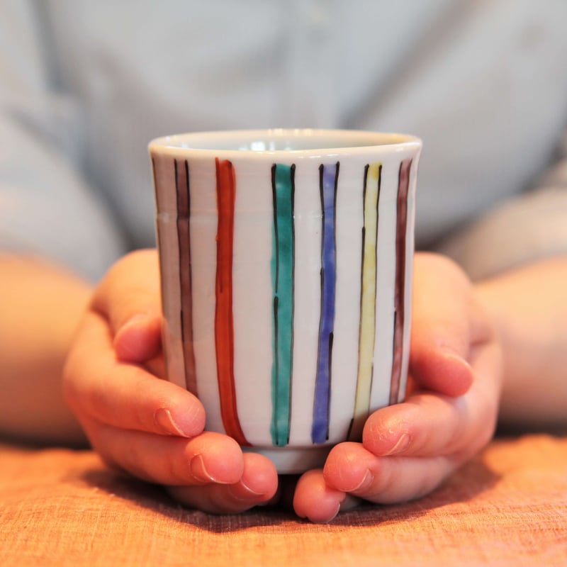 五彩麦わら湯呑 | 茶房 古九谷