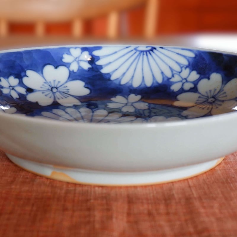 菊桜文六寸深皿 | 茶房 古九谷