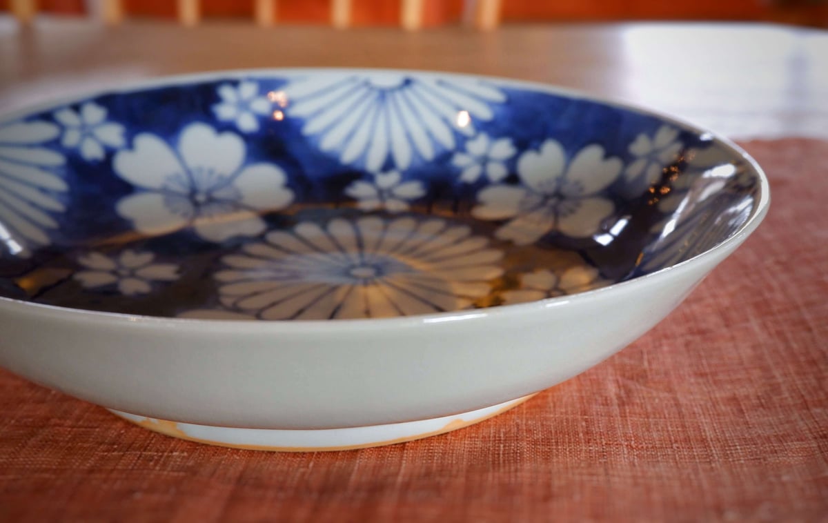 菊桜文六寸深皿 | 茶房 古九谷