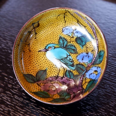 吉田屋　古九谷　青九谷　徳利　鳥の図　１客 吉田屋 古九谷 青九谷 徳利 鳥の図 1客
