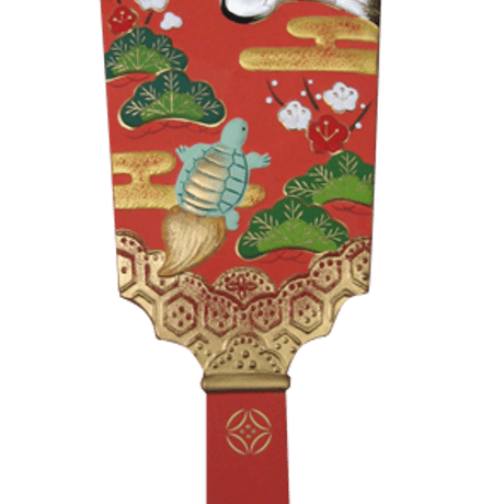 8619須はら錦彩羽子板（赤）