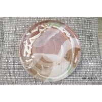 ベージュと刷毛目のパン皿