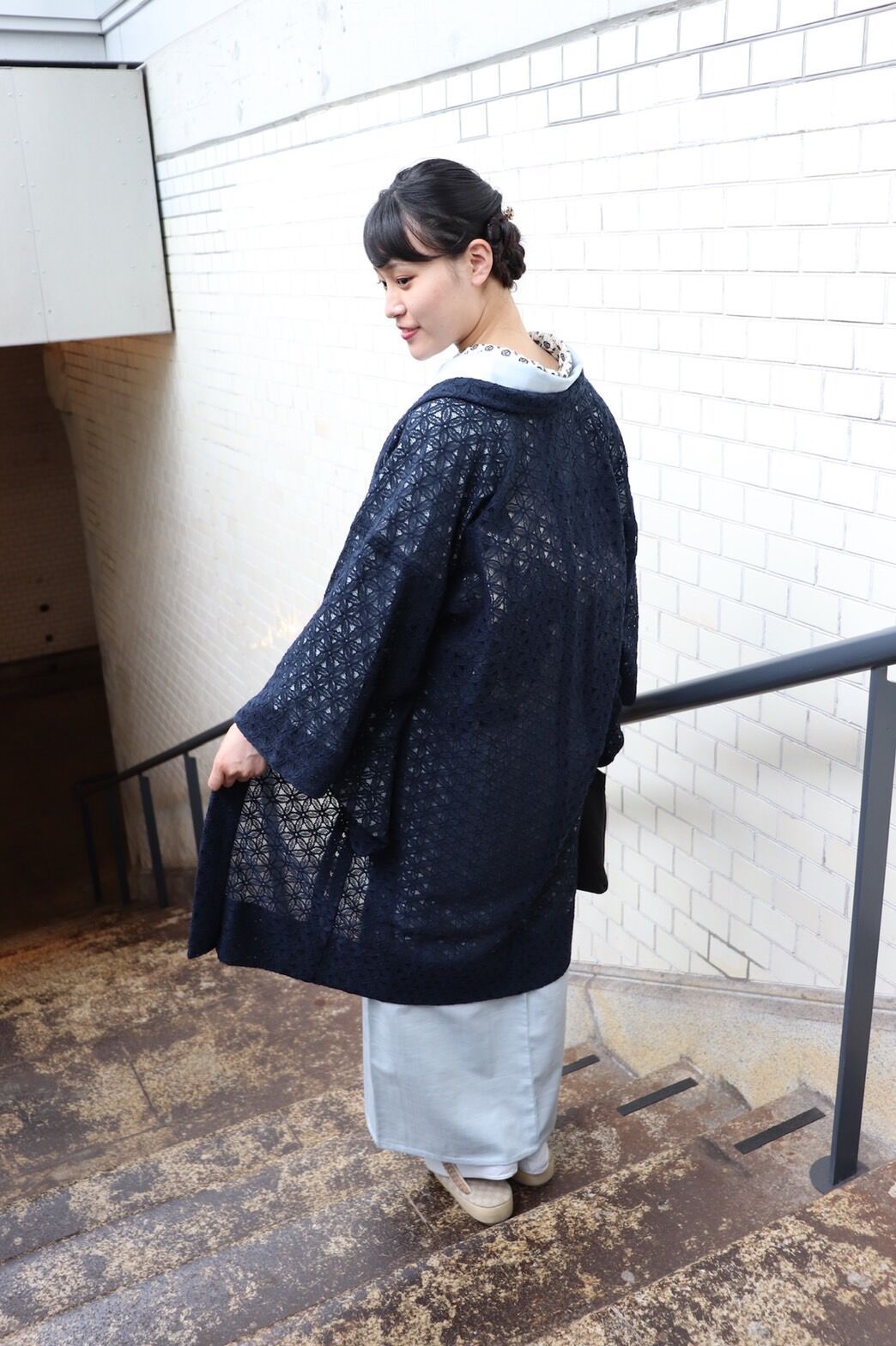 ▼24SS 未使用級✨ティッカ 総レースフラワーノーカラージャケット 羽織 黒 ▽24SS 未使用級✨ティッカ 総レースフラワーノーカラー