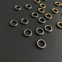 [ 4pcs ] SS 10mm サークル リング [ ゴールド / シルバー ] シームレス サージカルステンレス チャーム メタル リングパーツ p-2119255