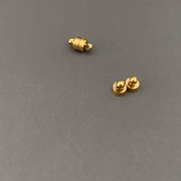 [ 1set ] マグネット ミニ クラスプ 6mm [ ゴールド / シルバー ] シリンダー 円柱 サージカルステンレス パーツ 磁石 留め具 小さめ p-2119291