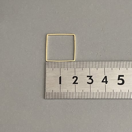[ 10pcs ] 真鍮 20mm スライス スクエア デザインパーツ 小 四角形 ブラス チャーム メタル パーツ tp-10096