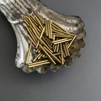 [ 10pcs ] 真鍮 デザインパーツ 20mm チューブ ビーズ 直パイプ 金古美 ブラス メタル パーツ tp-10086