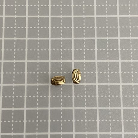 [ 10pcs ] 真鍮 デザインパーツ 6mm スパイラル 螺旋ビーズ Sサイズ スペーサー ブラス チャーム メタル tp-10076