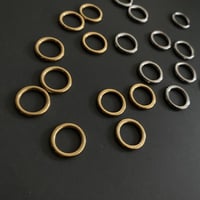[ 4pcs ] M 14mm  サークル リング [ ゴールド / シルバー ] シームレス サージカルステンレス チャーム メタル リングパーツ p-2119258