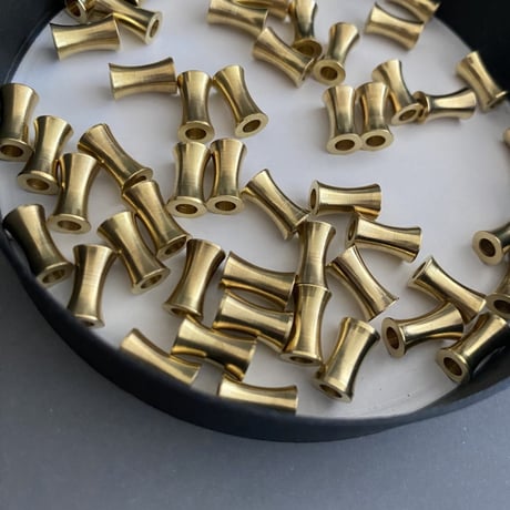 [ 4pcs ] 真鍮 デザインパーツ 10mm チューブ スペーサー ジョイント ブラス チャーム メタル パーツ tp-10084