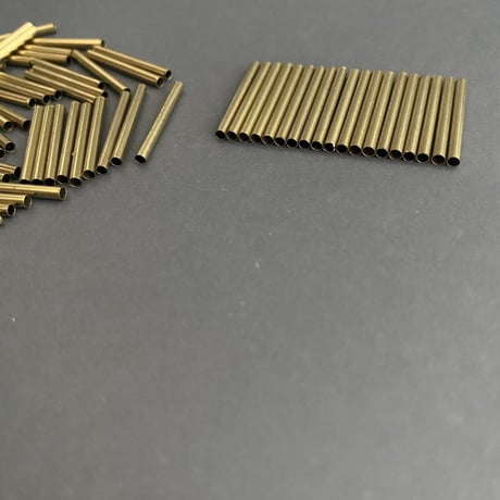 [ 10pcs ] 真鍮 デザインパーツ 20mm チューブ ビーズ 直パイプ 金古美 ブラス メタル パーツ tp-10086