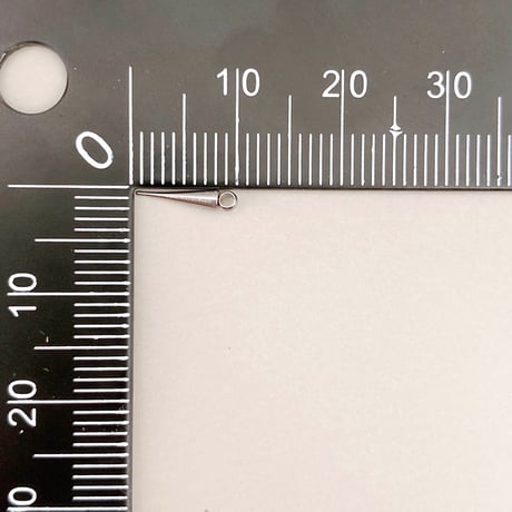[ 10pcs ] スパイク SS 10mm × 2mm [ シルバー ] コーン カン付き サージカルステンレス パーツ チャーム トゲ 角 p-2119273s