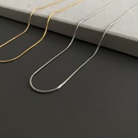 SUS スネークチェーン ネックレス 40cm + 5cm × 0.9mm サージカルステンレス アジャスター p-2119203