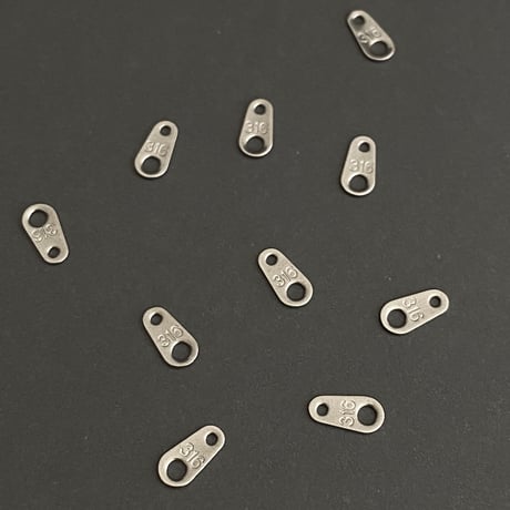 [ 10個セット ] 316L ダルマカン プレート 8mm サージカルステンレス p-2119131