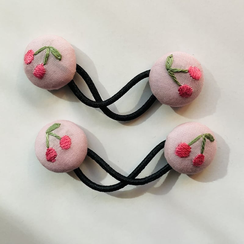 さくらんぼ ヘアゴム キッズ ヘアアクセサリー レジン ヘアゴム