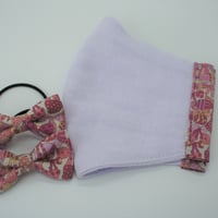 ヘアゴム 手刺繍 さくらんぼ ピンク くるみボタン | PETIT LOULOU