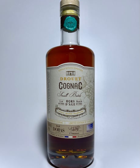 Cognac DROUET Lot ♯1986 pour BAR DORAS 144本限定 (700ml/58.6%vol)