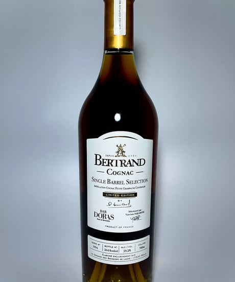 Cognac BERTRAND Double Barrel Selection Lot «92/94» pour BAR DORAS 240本限定 (700ml/43.2%vol)
