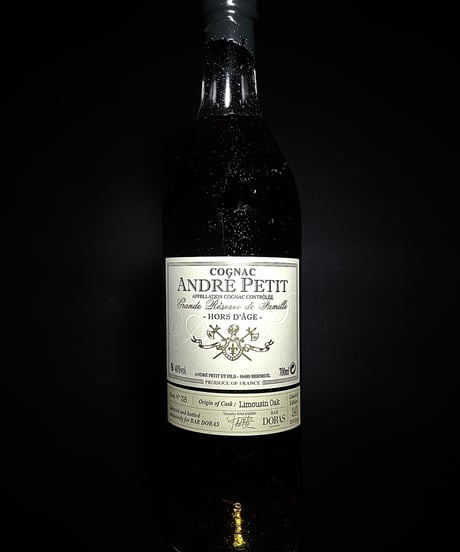 Cognac Andre PETIT Hors d’âge 1955/1958/1963 pour BAR DORAS  240本限定 (700ml/40%vol, Cack Strength)