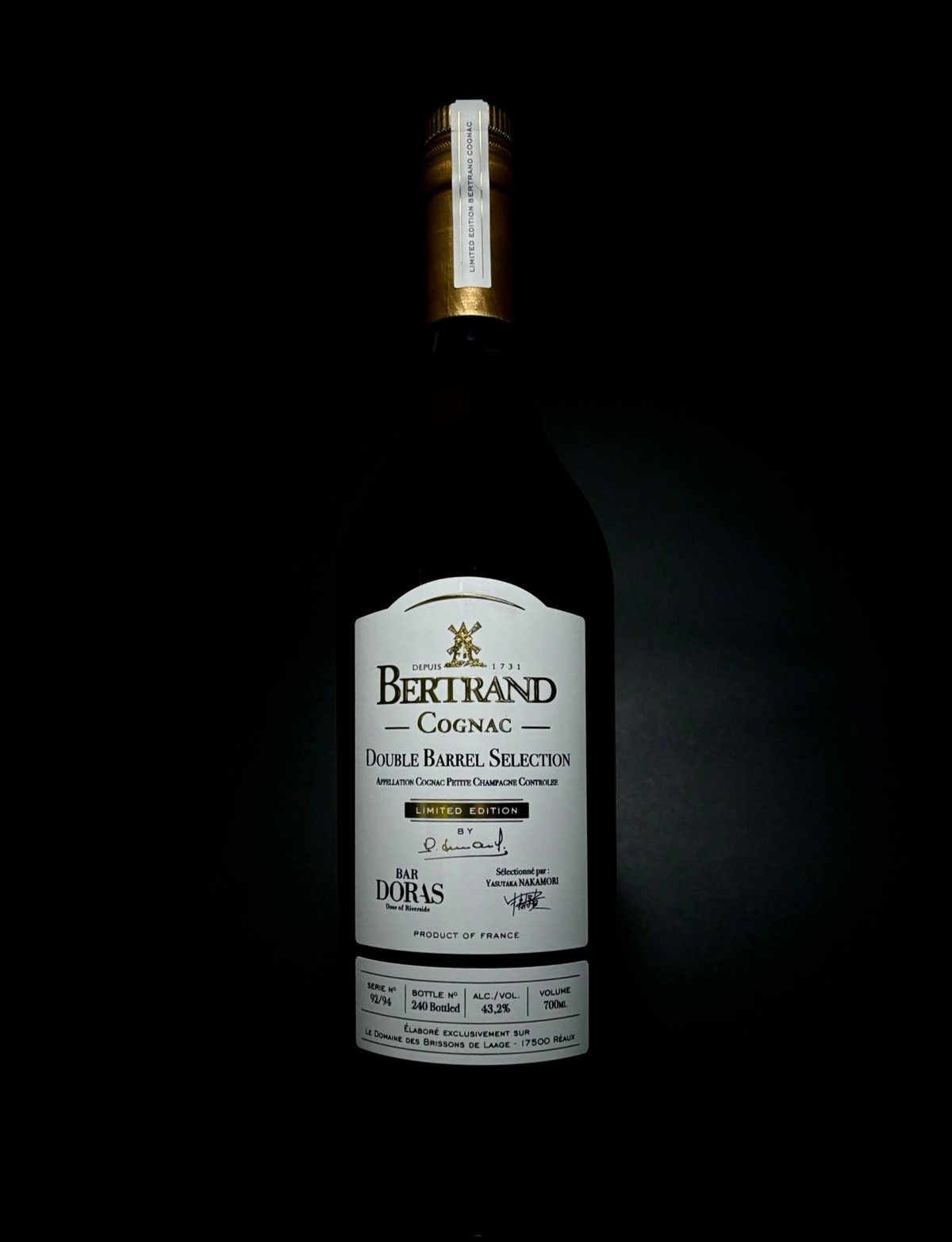 Cognac BERTRAND Double Barrel Selection Lot «92