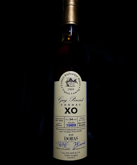 Cognac Guy PINARD＆Fils XO 1989 (34年) pour BAR DORAS 300本限定 (500ml/43.1%vol)