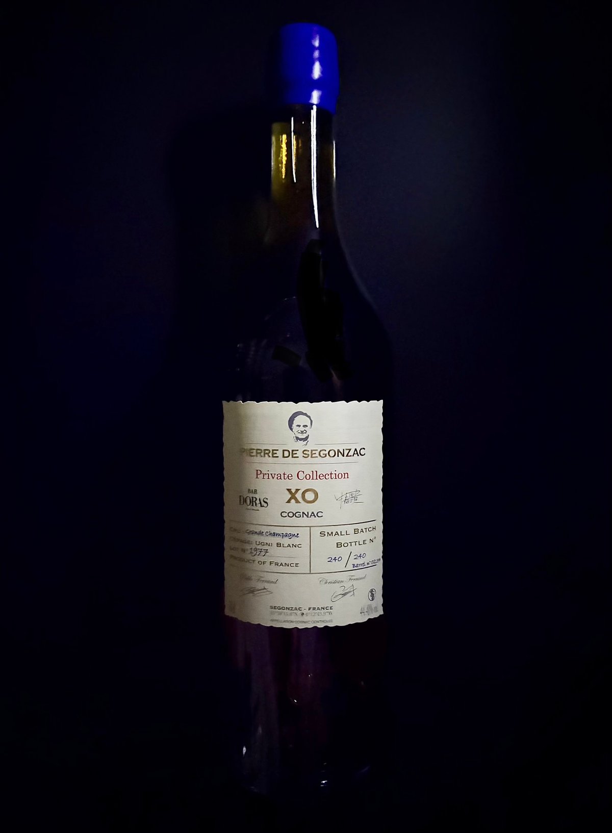 Cognac Pierre de Segonzac 1977 pour BAR DORAS 2