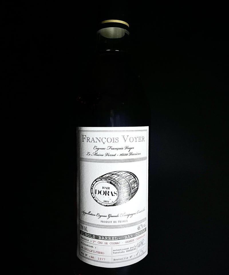 Cognac François VOYER 1977 pour BAR DORAS 96本限定