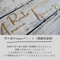 オプション　切り抜きNAMEプレート