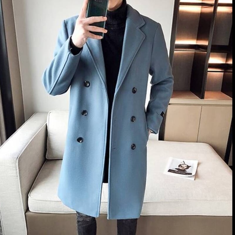 神シルエット ダブル コート ロングコート メンズ | HOTELMOSCOW.