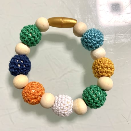 オーガニックウッドビーズバンド　21cm