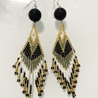 ロングビーズピアス