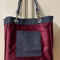 4wayトートバッグ（ラージサイズ）ボルドーシルバー