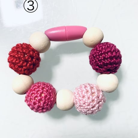 オーガニックウッドビーズバンド　13cm