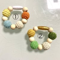 オーガニックウッドビーズバンド　13cm