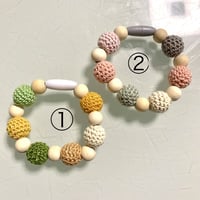 オーガニックウッドビーズバンド　18cm