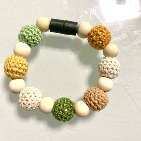 オーガニックウッドビーズバンド　21cm