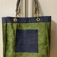 4wayトートバッグ（ラージサイズ）グリーンゴールド