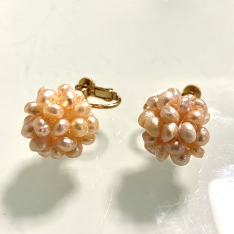 淡水パールボールイヤリング