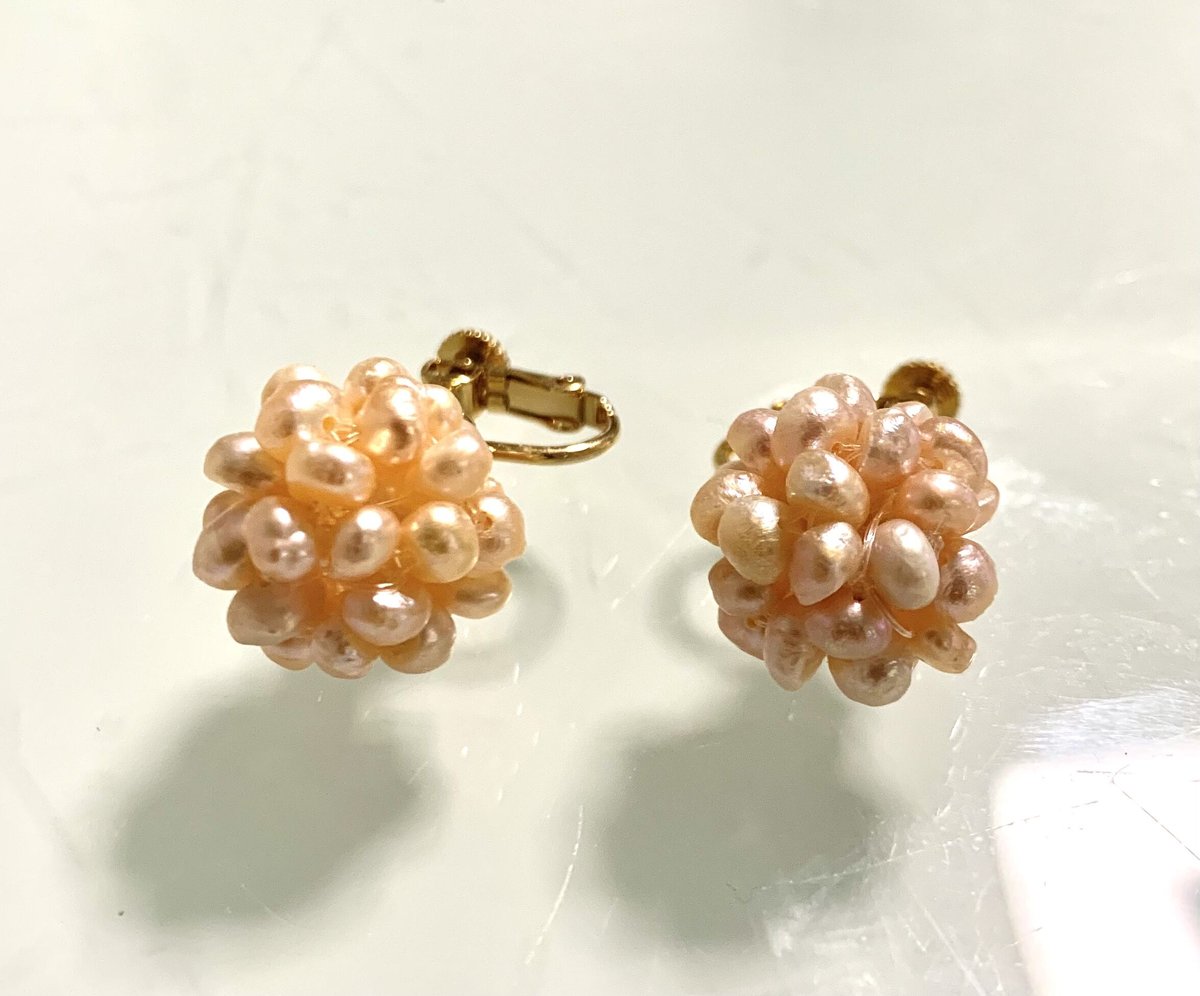 淡水パールボールイヤリング | ワタデキストア