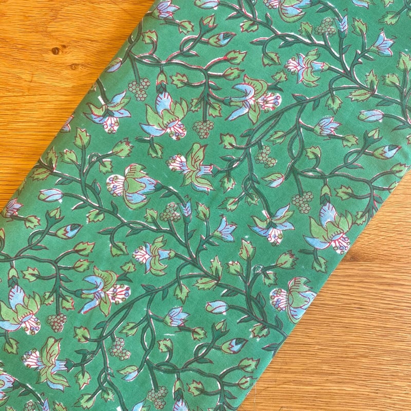 インド綿 ハンドブロックプリント生地 FB-21030056HBC | suitao fabric
