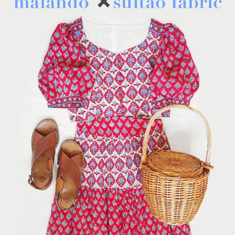 maiando×suitaofabric インド綿 ハンドブロックプリント生地 FB