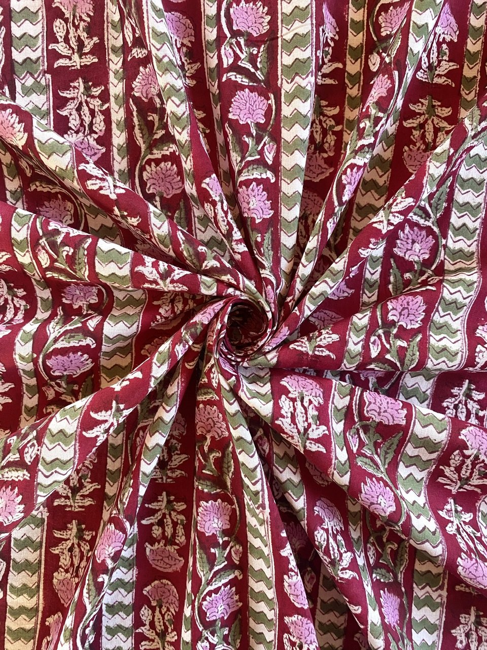 インド綿 ハンドブロックプリント生地 FB-23111033HBC | suitao fabric
