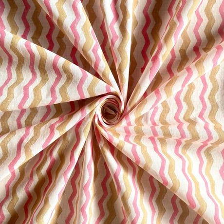 インド綿　ハンドブロックプリント生地　FB-22070467HBC