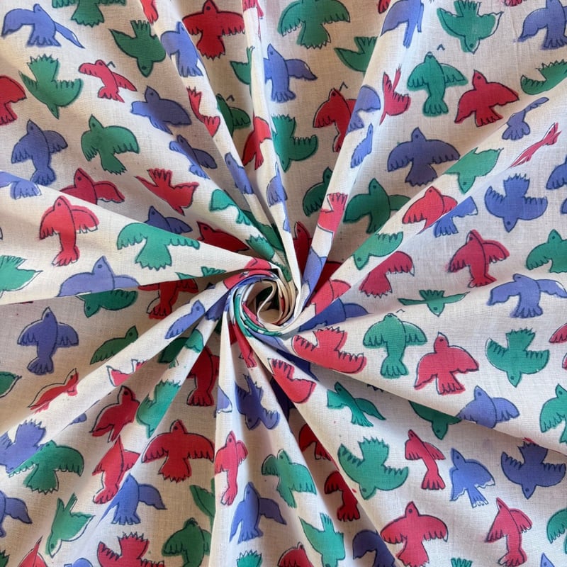 インド綿 ハンドブロックプリント生地 FB-25011477HBC① | suitao fabric