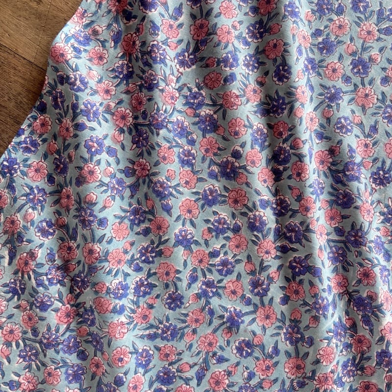 インド綿 ハンドブロックプリント生地 FB-25041577HBC①