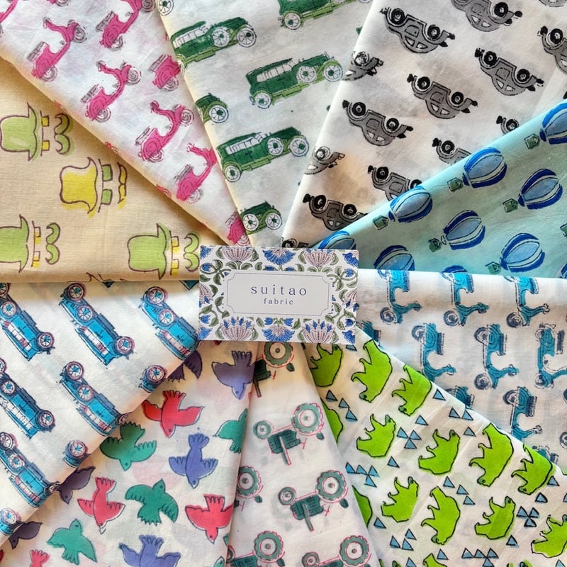 インド綿 ハンドブロックプリント生地 FB-25011477HBC① | suitao fabric