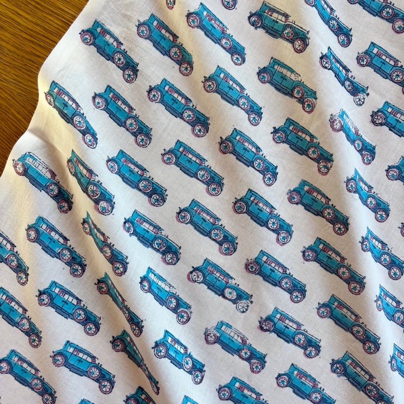 インド綿 ハンドブロックプリント生地 FB-25011479HBC①