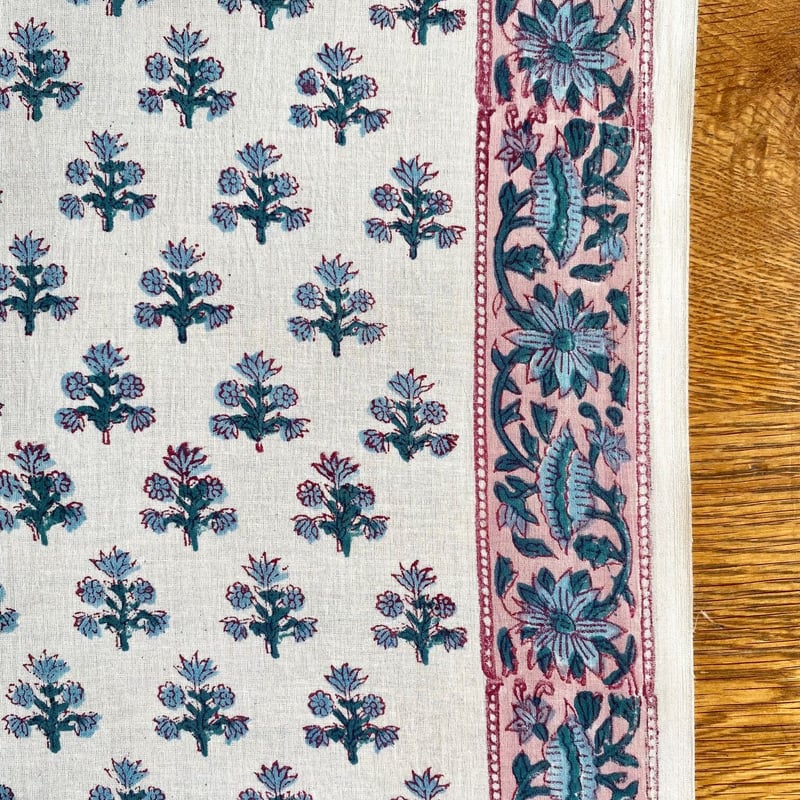 春夏を待ちきれない インドブロックプリント テーパードズボン myM インド綿100%手染めブロックプリントワイドパンツ マイエム